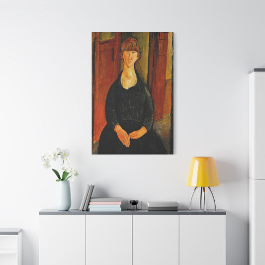 Flower Vendor (1919) by Amedeo Modigliani / Reproduction Fine Art sur Toile / Flanc Large Epaisseur 3.2 cm - 1.25 inch
