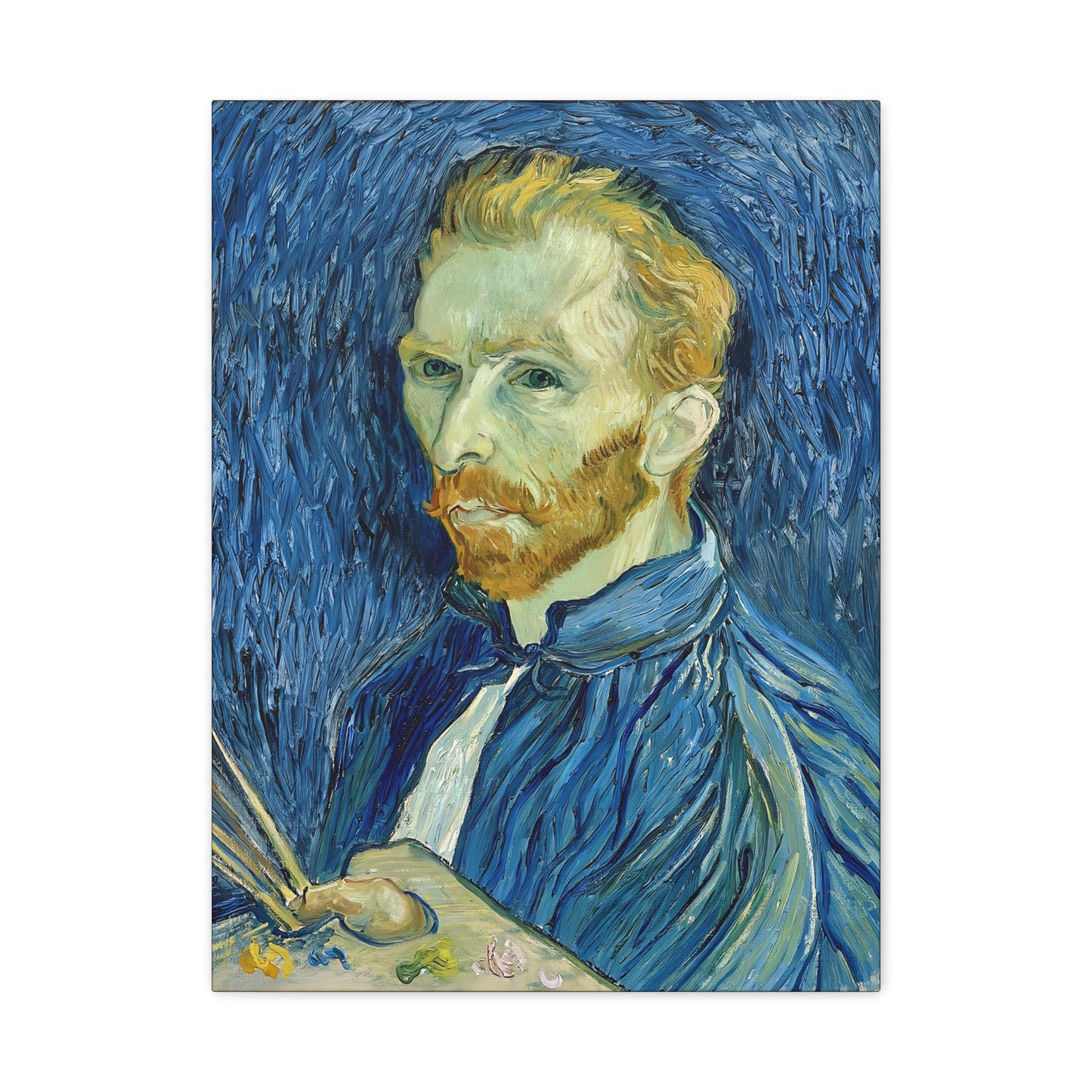 Self-Portrait (1889) by Vincent van Gogh  / Reproduction Fine Art sur Toile / Epaisseur 3,2cm - 1'25 po