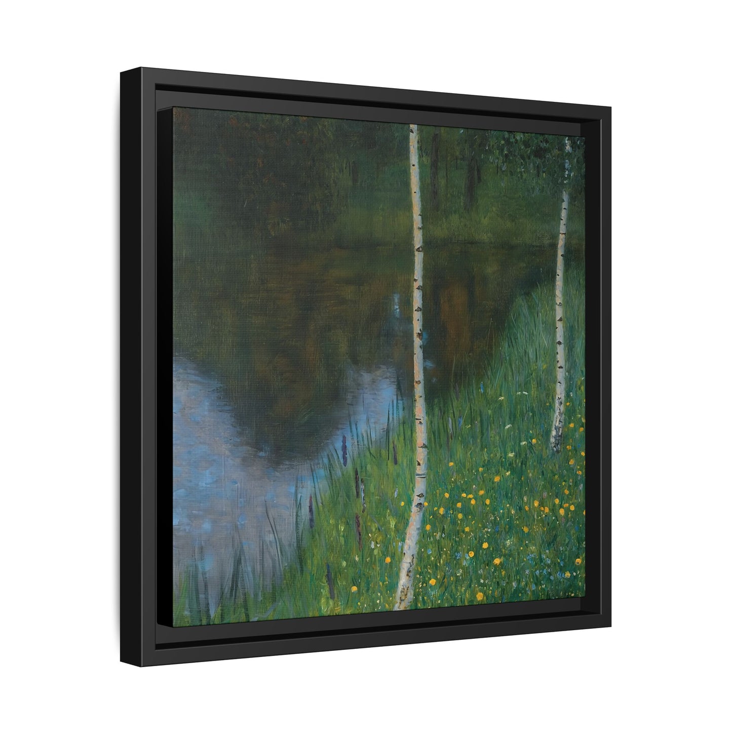 Lakeshore With Birches  by Gustav Klimt / Toile encadrée sur caisse américaine