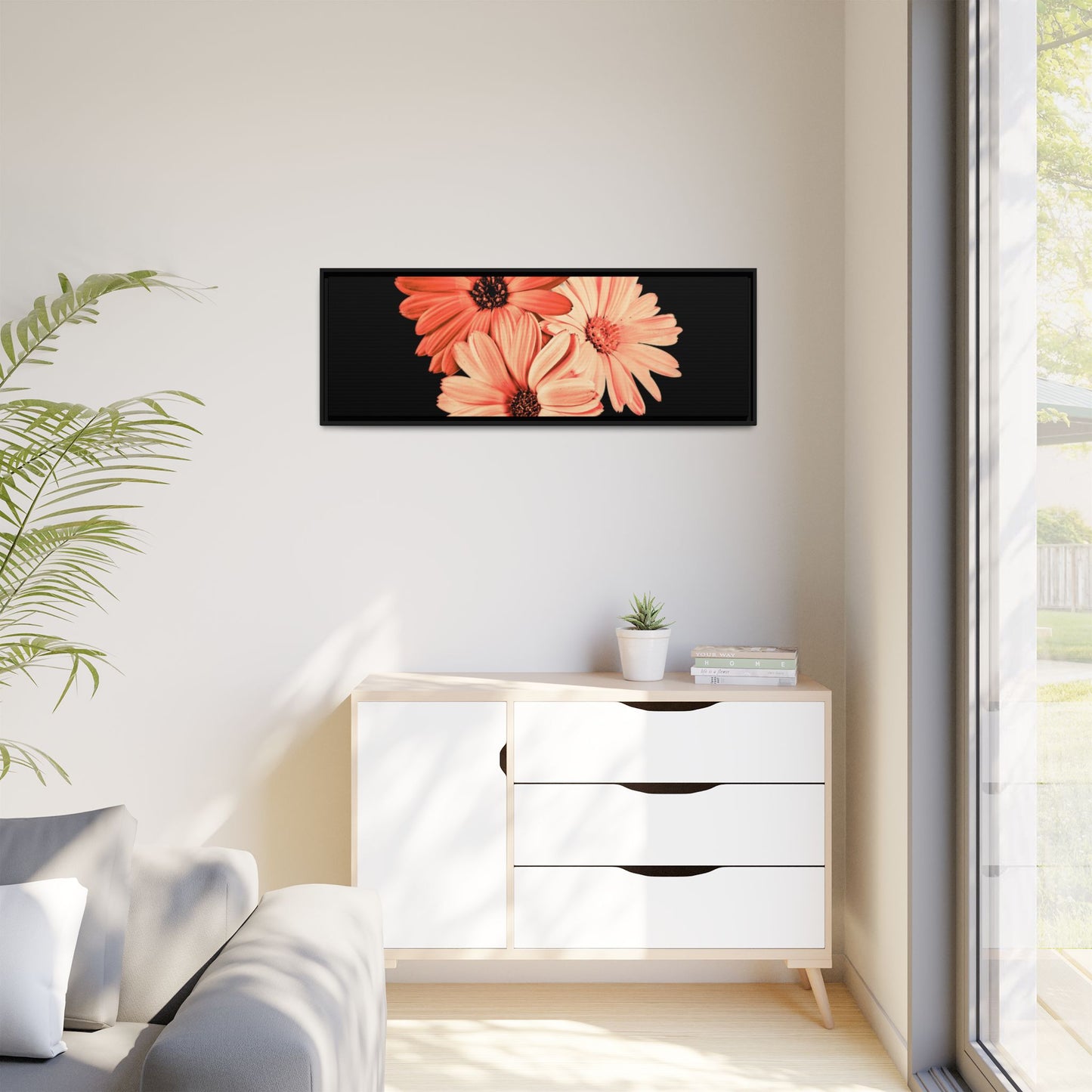 Collection Signature "FLORAL Numéro 6" sur Toile encadrée avec caisse américaine