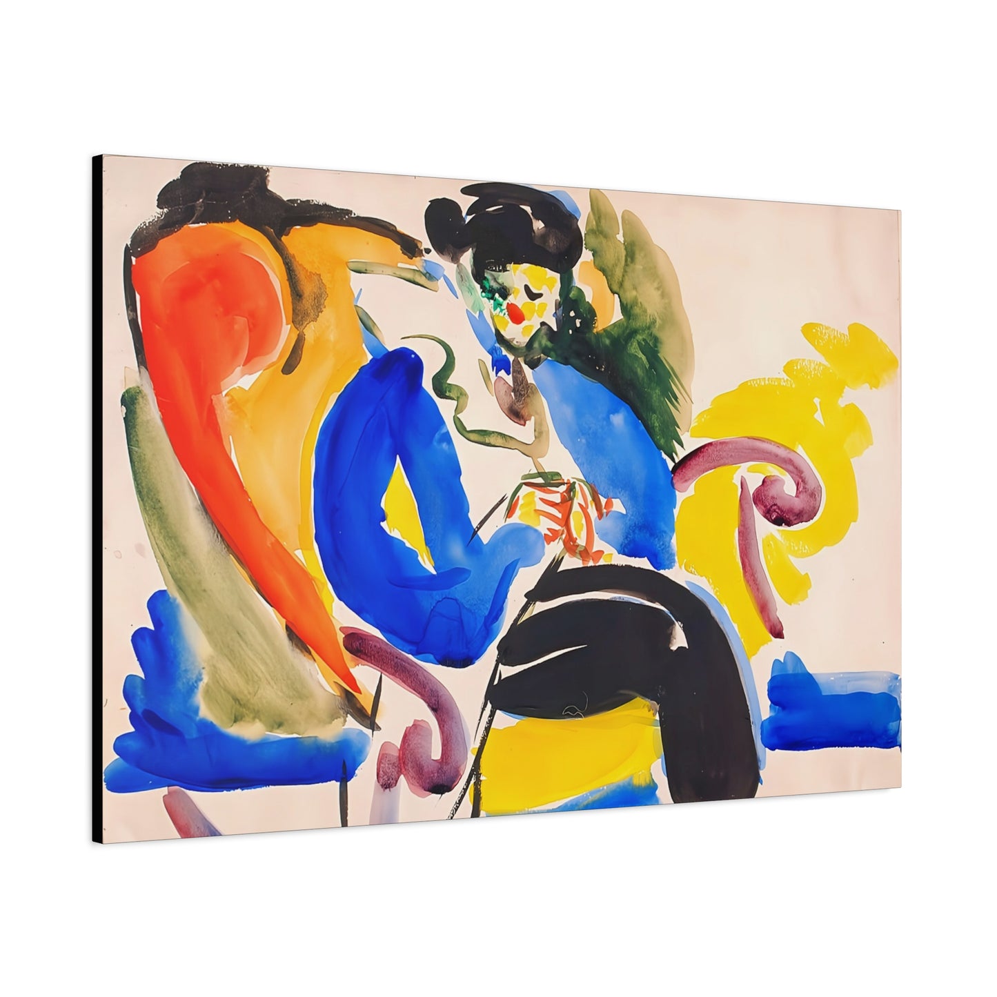 Calligraphic #2 Woman on Chair (1914-18) by Henry Lyman Saÿen  / Reproduction Fine Art sur Toile / Flanc Large Epaisseur 3.2 cm - 1.25 inch