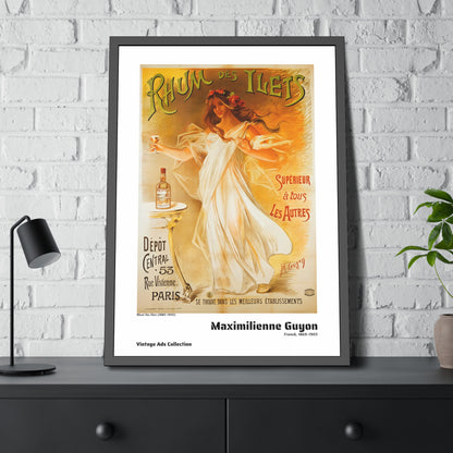 Rhum Des Ilets (1880-1900) by Maximilienne Guyon / Affiche Encadrée Série Vintage Ads Collection