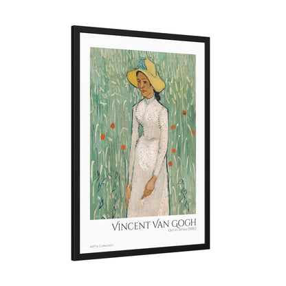 Girl in White (1890) by Vincent Van Gogh / Affiche Encadrée série ART's Collection