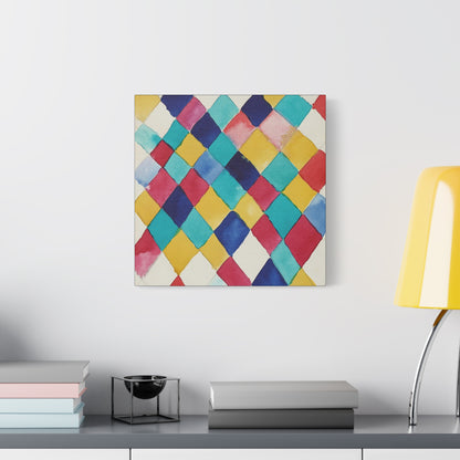 Farbstudie mit Rauten (1913) by Wassily Kandinsky / Reproduction Fine Art sur Toile / Epaisseur 3,2cm - 1'25 po
