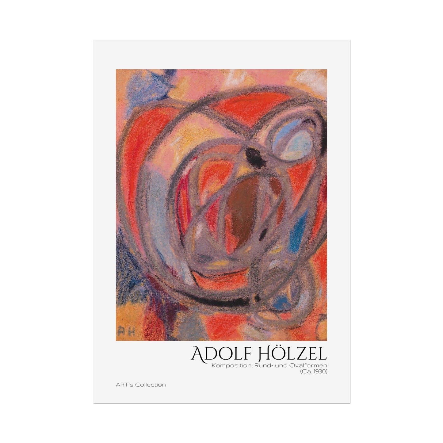 Komposition, Rund- und Ovalformen (Ca. 1930) by Adolf Hölzel / Affiche imprimée - Série ART's Collection