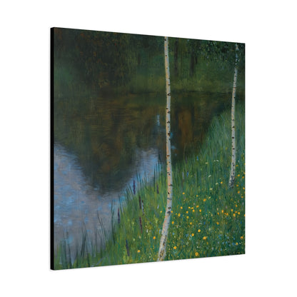 Lakeshore With Birches by Gustav Klimt / Reproduction Fine Art sur Toile / Flanc Large Epaisseur 3.2 cm - 1.25 inch
