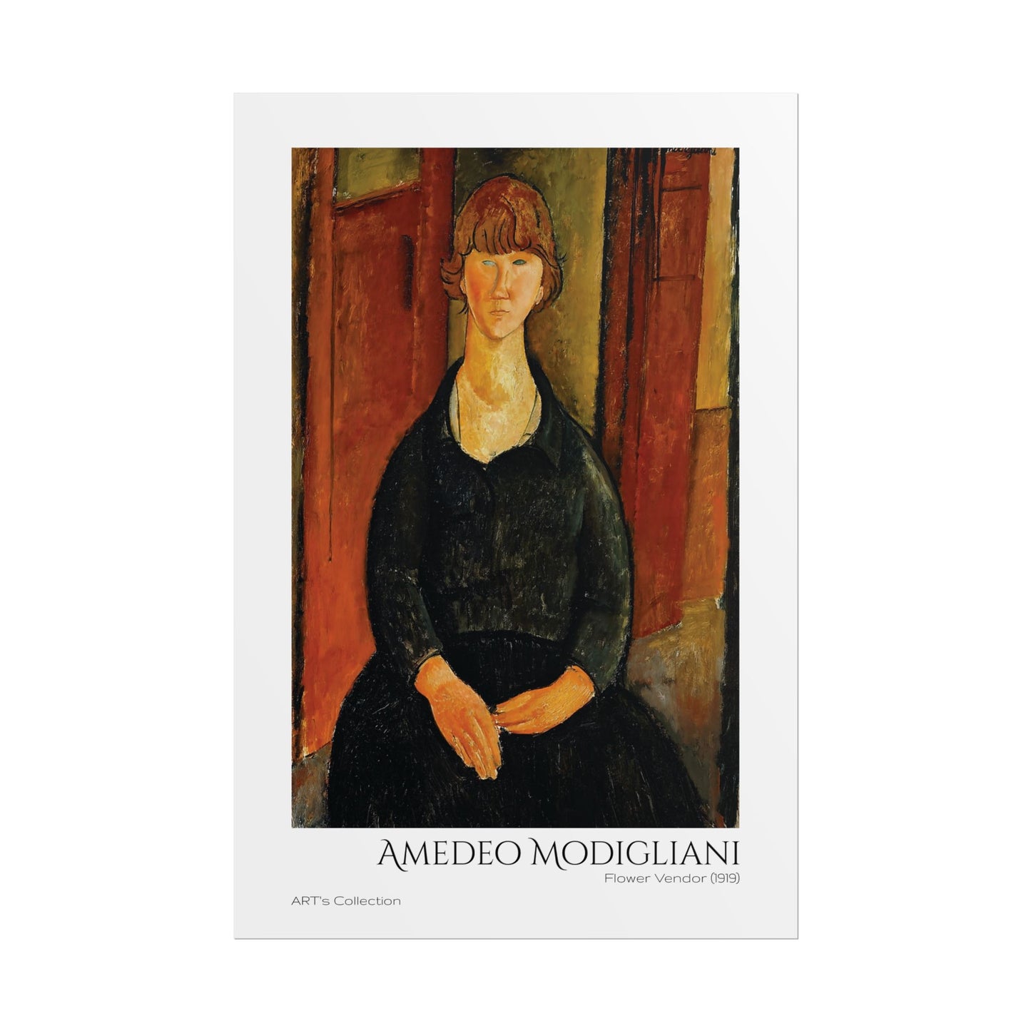 Flower Vendor (1919) by Amedeo Modigliani / Affiche imprimée - Série ART's Collection