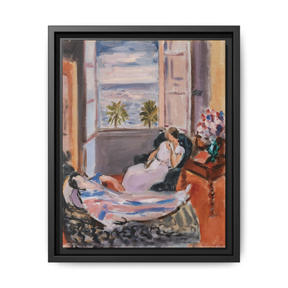 Intérieur à deux personnages, fenêtre ouverte (1922) by Henri Matisse / Toile encadrée sur caisse américaine