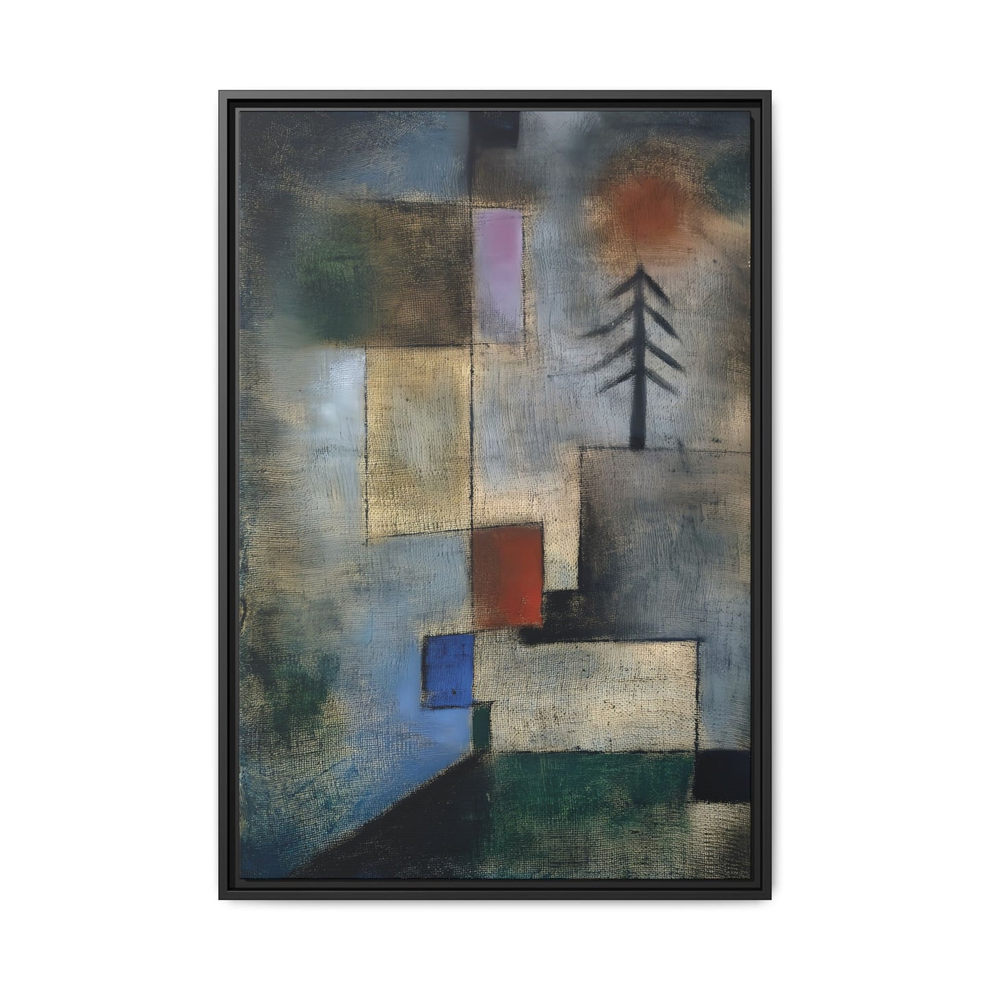 Small Picture of Fir Trees (1922) by Paul Klee / Toile encadrée sur caisse américaine