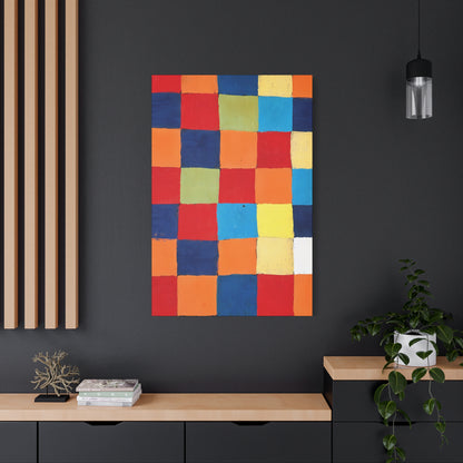 Color chart Qu 1 (1930) by Paul Klee / Reproduction Fine Art sur Toile / Large Epaisseur 3.2 cm - 1.25 inch