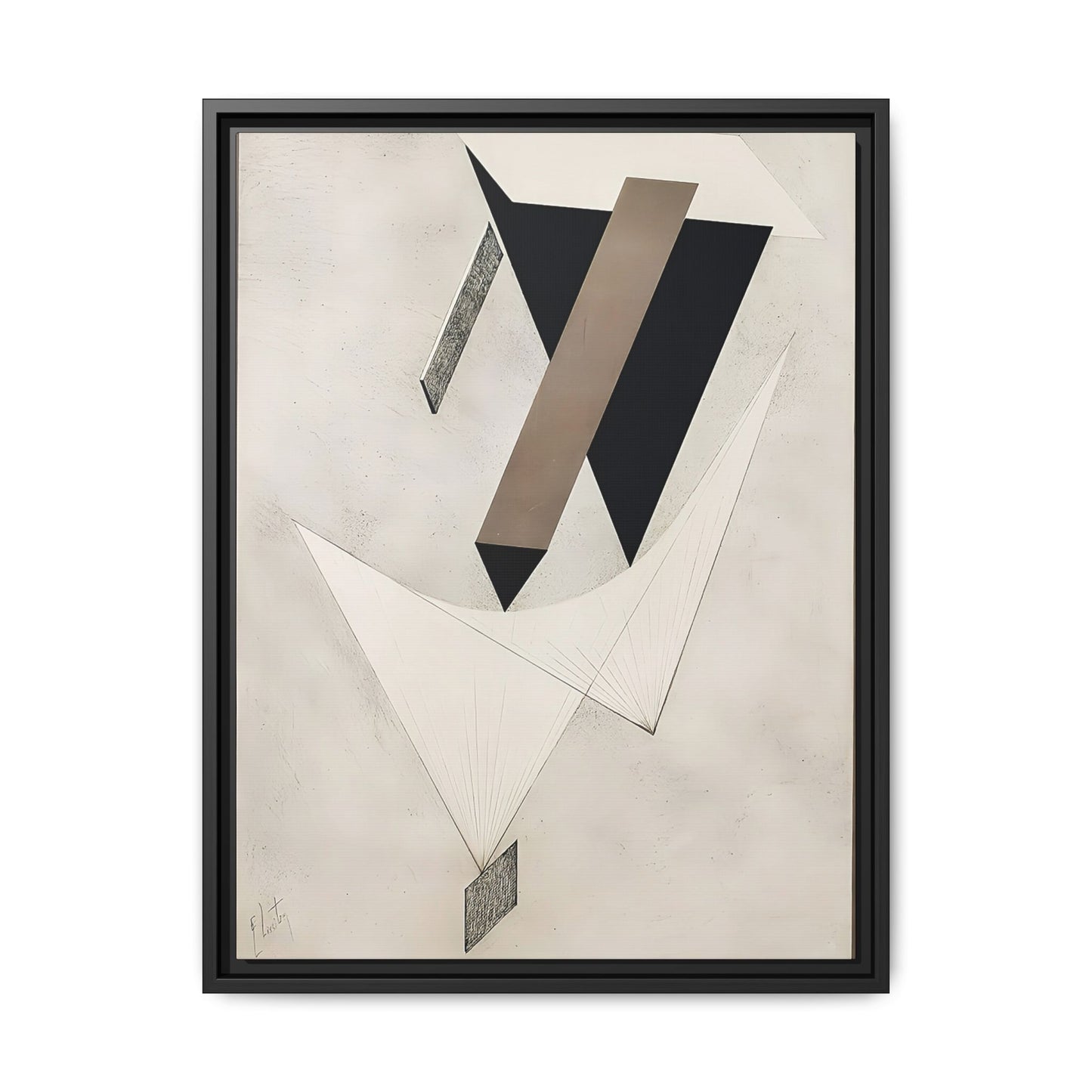 Kestnermappe Proun, Rob. Levnis and Chapman GmbH Hannover #4 (1923) by El Lissitzky / Toile encadrée sur caisse américaine