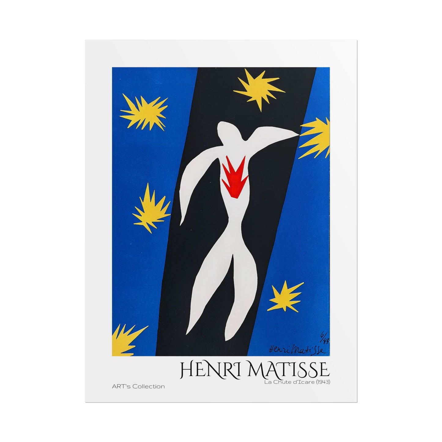 La Chute d'Icare (1943) by Henri Matisse / Affiche imprimée - Série ART's Collection