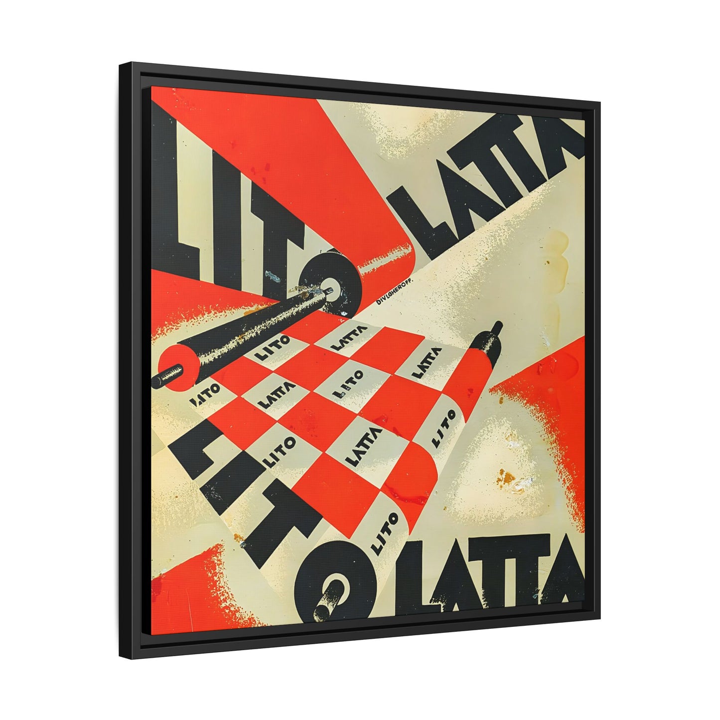 Parole in liberta - futuriste olfattive tattili-termiche Pl. 1 (1932) by Filippo Tommaso / Toile encadrée sur caisse américaine