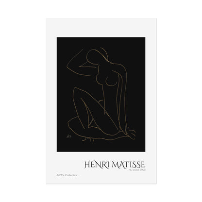 Nu assis (1952) version imposition by Henri Matisse / Affiche imprimée - Série ART's Collection