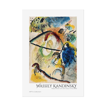 Watercolor IX with black lines (1913) by Wassily Kandinsky / Affiche imprimée - Série ART's Collection