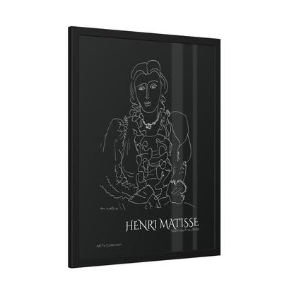 Sitzende Frau (1936) black édition by Henri Matisse / Affiche Encadrée série ART's Collection