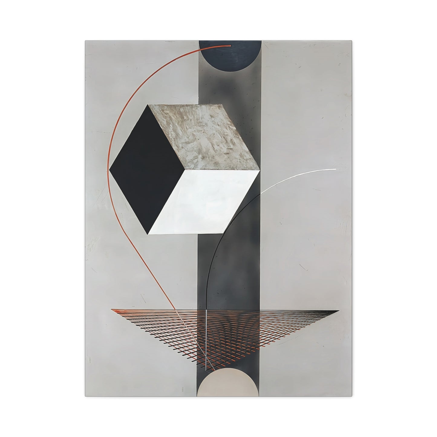 Proun 99 (ca. 1923-1925) by El Lissitzky / Reproduction Fine Art sur Toile /  Epaisseur 3.2 cm - 1.25 inch