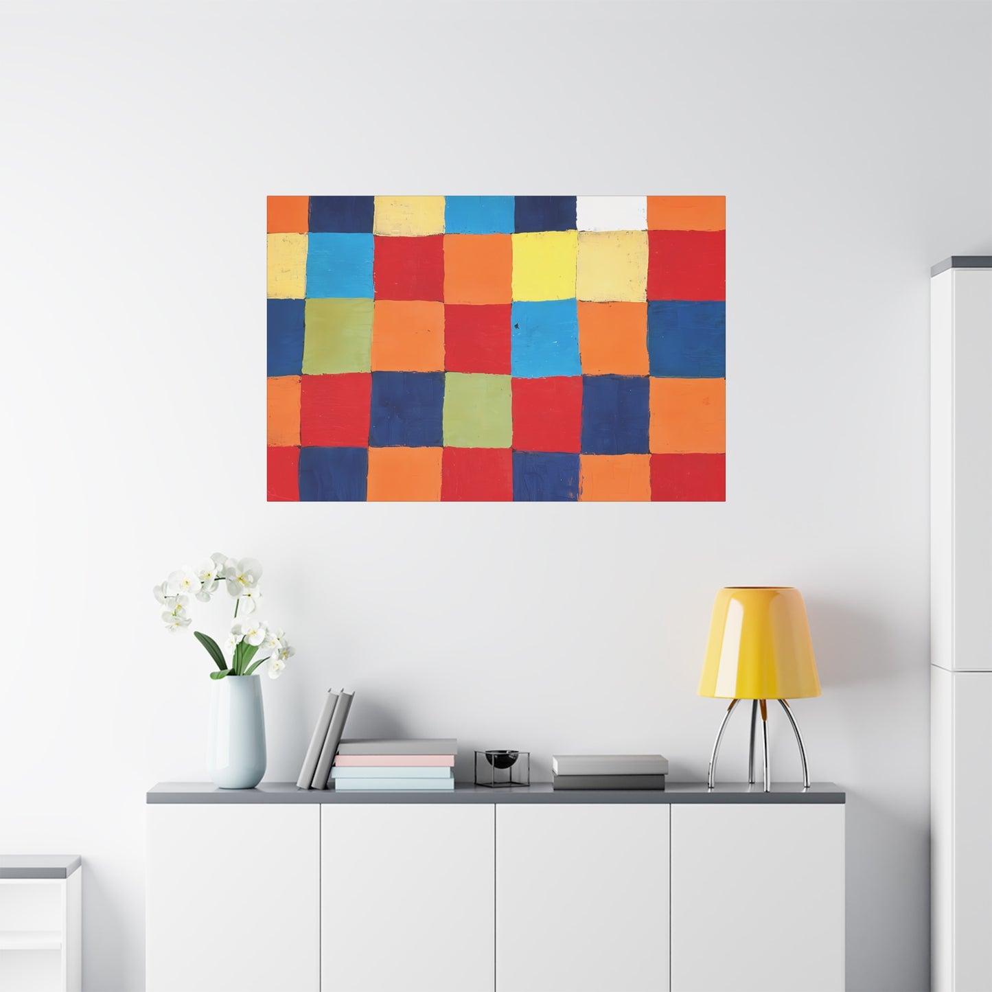 Color chart Qu 1 (1930) by Paul Klee / Reproduction Fine Art sur Toile / Large Epaisseur 3.2 cm - 1.25 inch