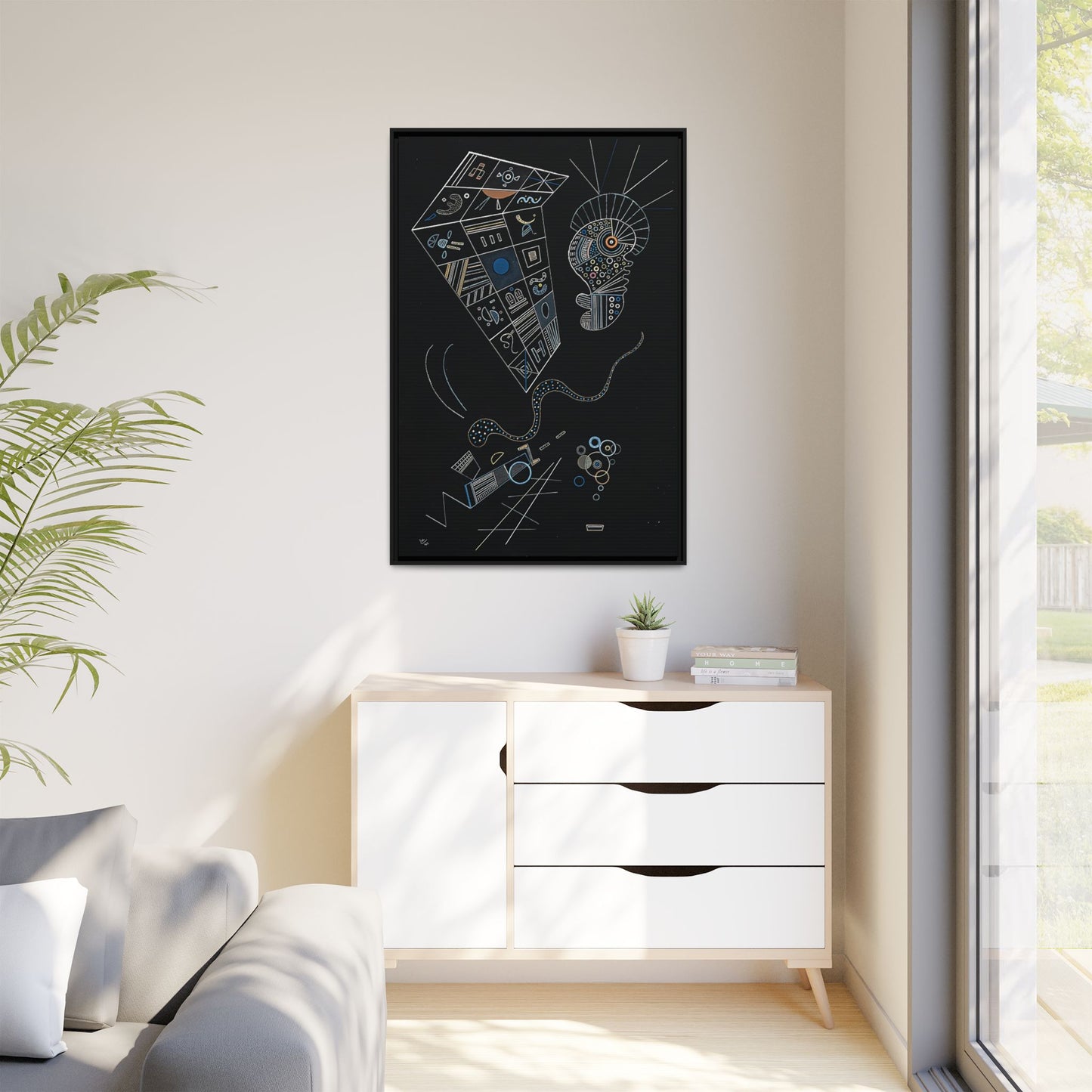 Ohne titel (1941) by Wassily Kandinsky / Toile encadrée sur caisse américaine