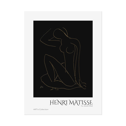 Nu assis (1952) version imposition by Henri Matisse / Affiche imprimée - Série ART's Collection