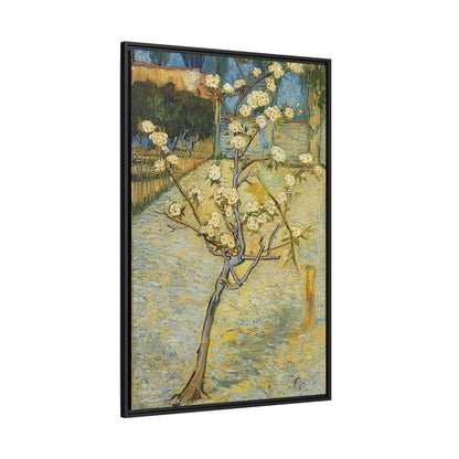 Small pear tree in blossom (1888) by Vincent van Gogh / Toile encadrée sur caisse américaine