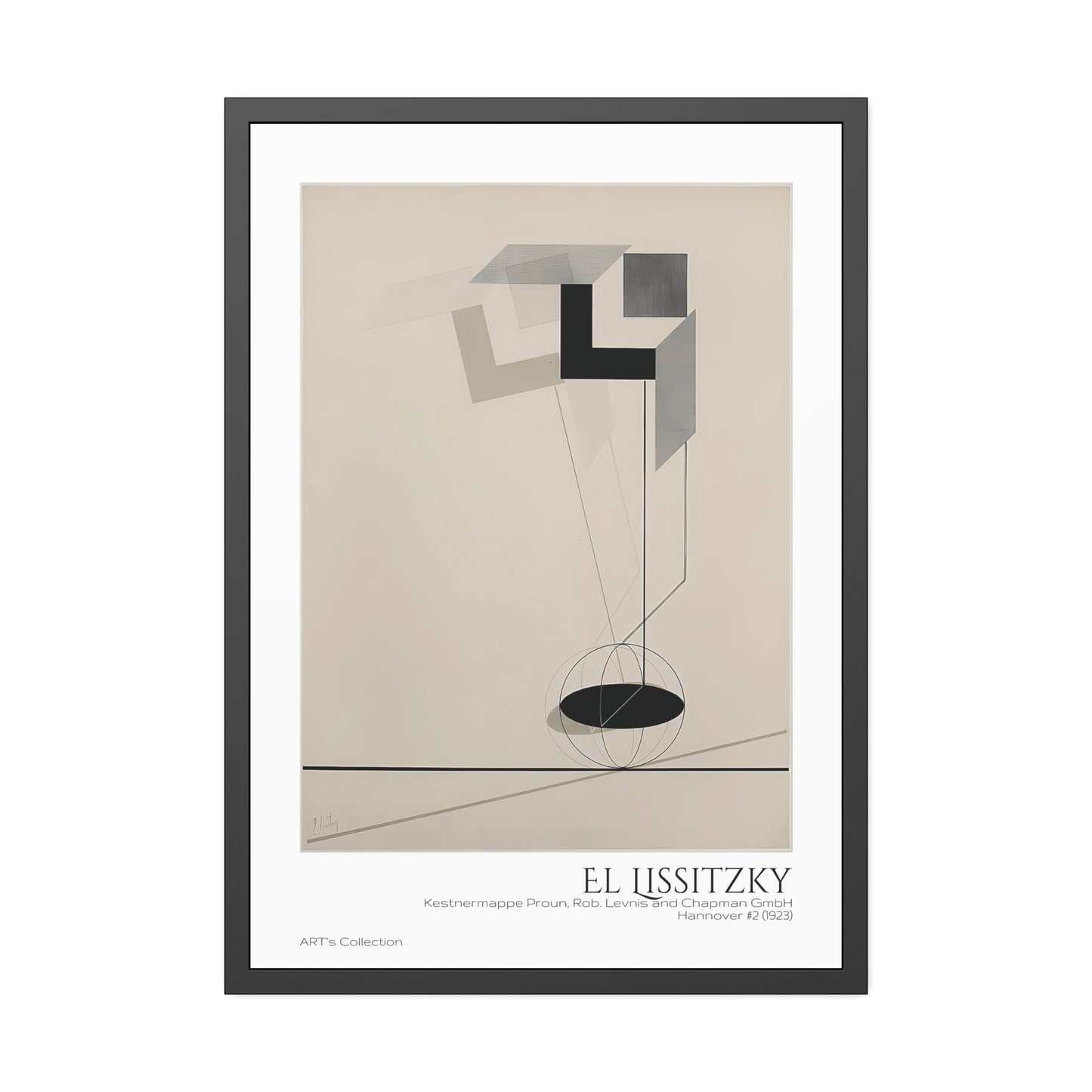 Kestnermappe Proun, Rob. Levnis and Chapman GmbH Hannover #2 (1923) by El Lissitzky / Affiche Encadrée série ART's Collection