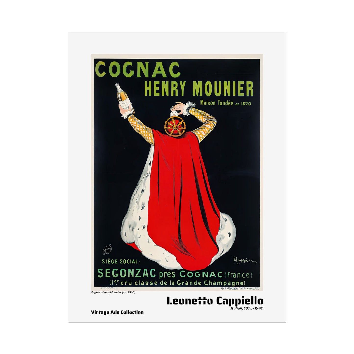 Cognac Henry Mounier (ca. 1910) by Leonetto Cappiello / Affiche imprimée - Série Vintage Ads Collection
