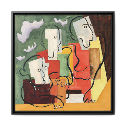 Trois personnages (1928) by Louis Marcoussis / Toile encadrée sur caisse américaine