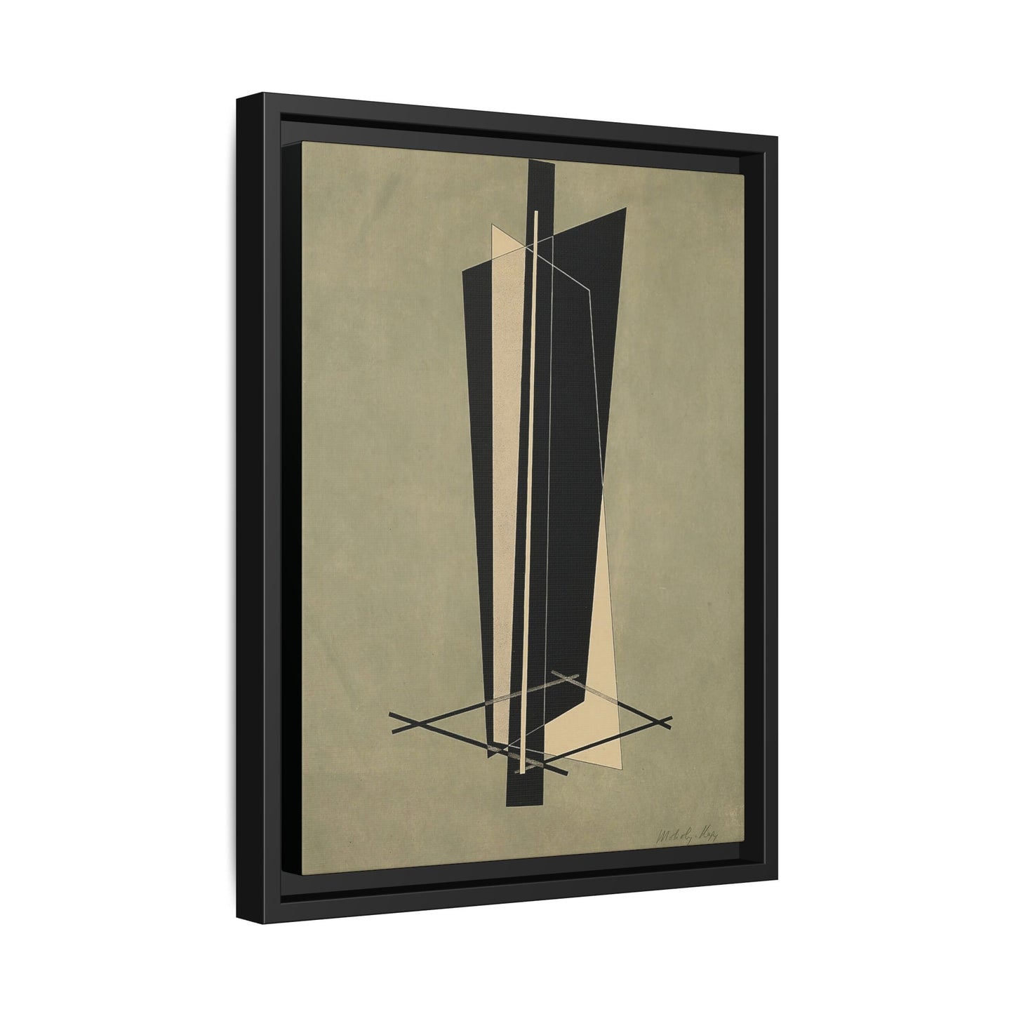 Kestnermappe - Komposition - One Plate P. 123 (1922-23)  by László Moholy-Nagy  / Toile encadrée sur caisse américaine