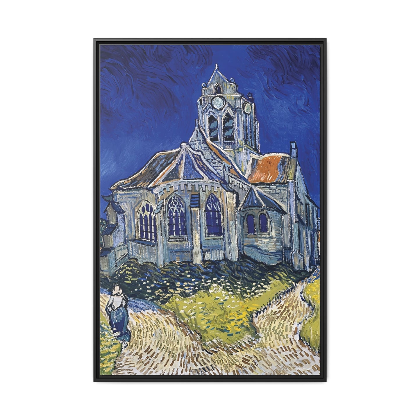 The Church in Auvers-sur-Oise, View from the Chevet (1890) by Vincent van Gogh / Toile encadrée sur caisse américaine