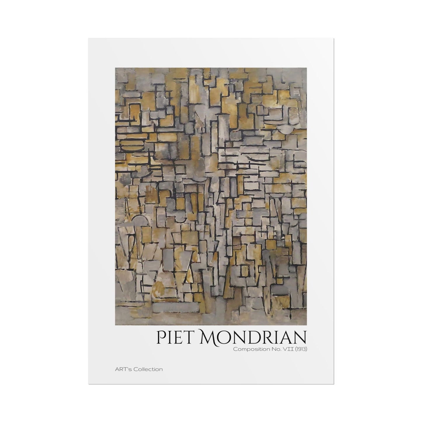 Tableau No. 2, Composition No. VII (1913) by Piet Mondrian / Affiche imprimée - Série ART's Collection