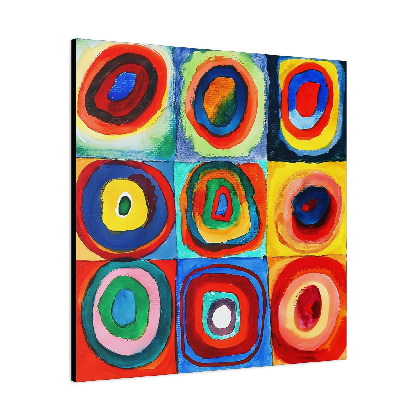 Quadrate mit konzentrischen Ringen (1913) by Wassily Kandinsky  / Reproduction Fine Art sur Toile / Epaisseur 3,2cm - 1'25 po