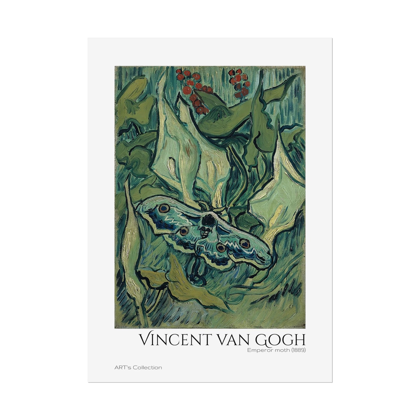 Emperor moth (1889) by Vincent van Gogh / Affiche imprimée - Série ART's Collection