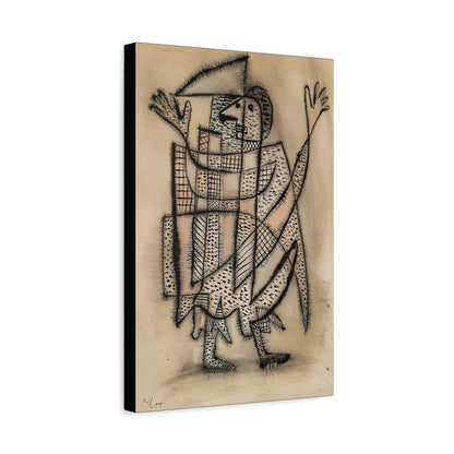 Maske mit Sense (1927) by Paul Klee  / Reproduction Fine Art sur Toile / Epaisseur 3.2 cm - 1.25 inch