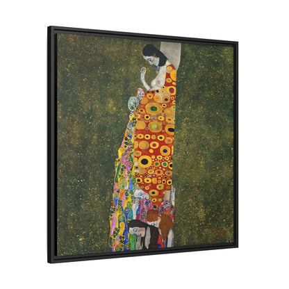 Hope, II (1907 - 1908) by Gustav Klimt / Toile encadrée sur caisse américaine