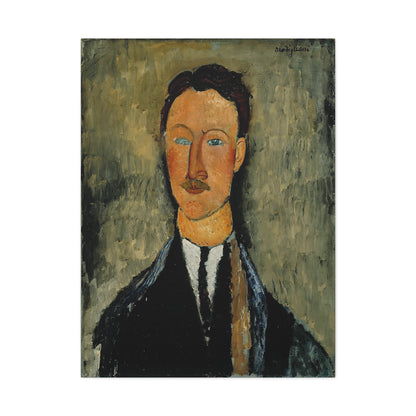 Portrait Of The Artist Léopold Survage (1918) by Amedeo Modigliani / Reproduction Fine Art sur Toile /  Epaisseur 3.2 cm - 1.25 inch