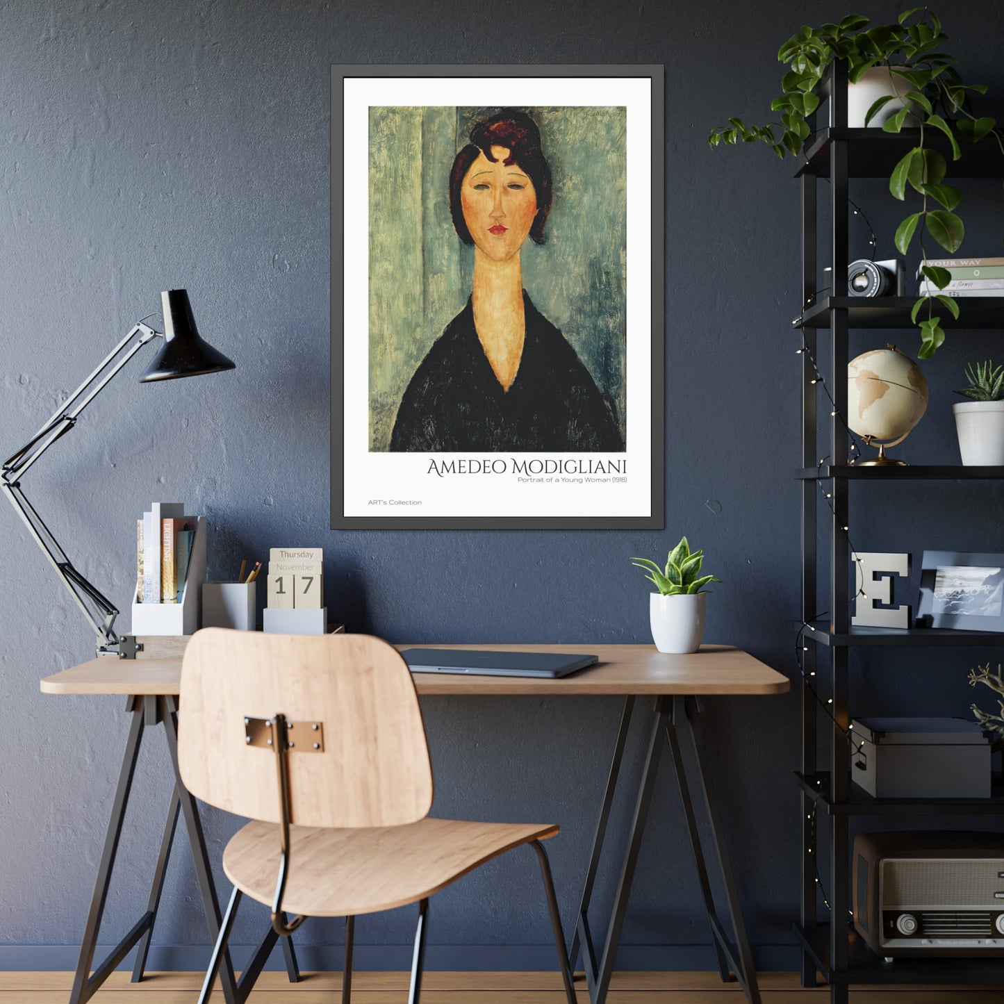 Portrait of a Young Woman (1918) by Amedeo Modigliani  / Affiche Encadrée série ART's Collection