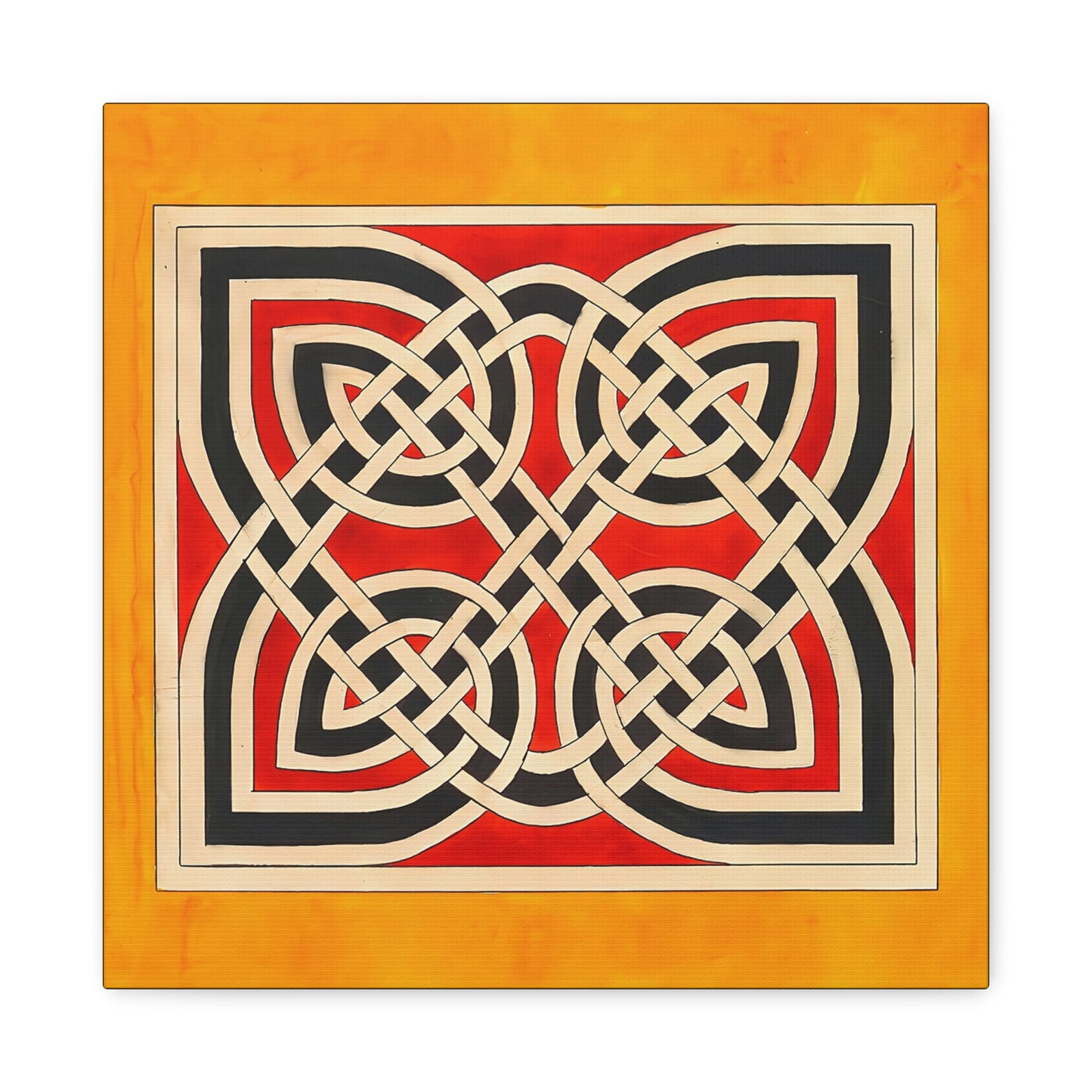Celtic Ornament (ca 1900) by Elizabeth A. Nedwill  / Reproduction Fine Art sur Toile / Flanc Large Epaisseur 3.2 cm - 1.25 inch