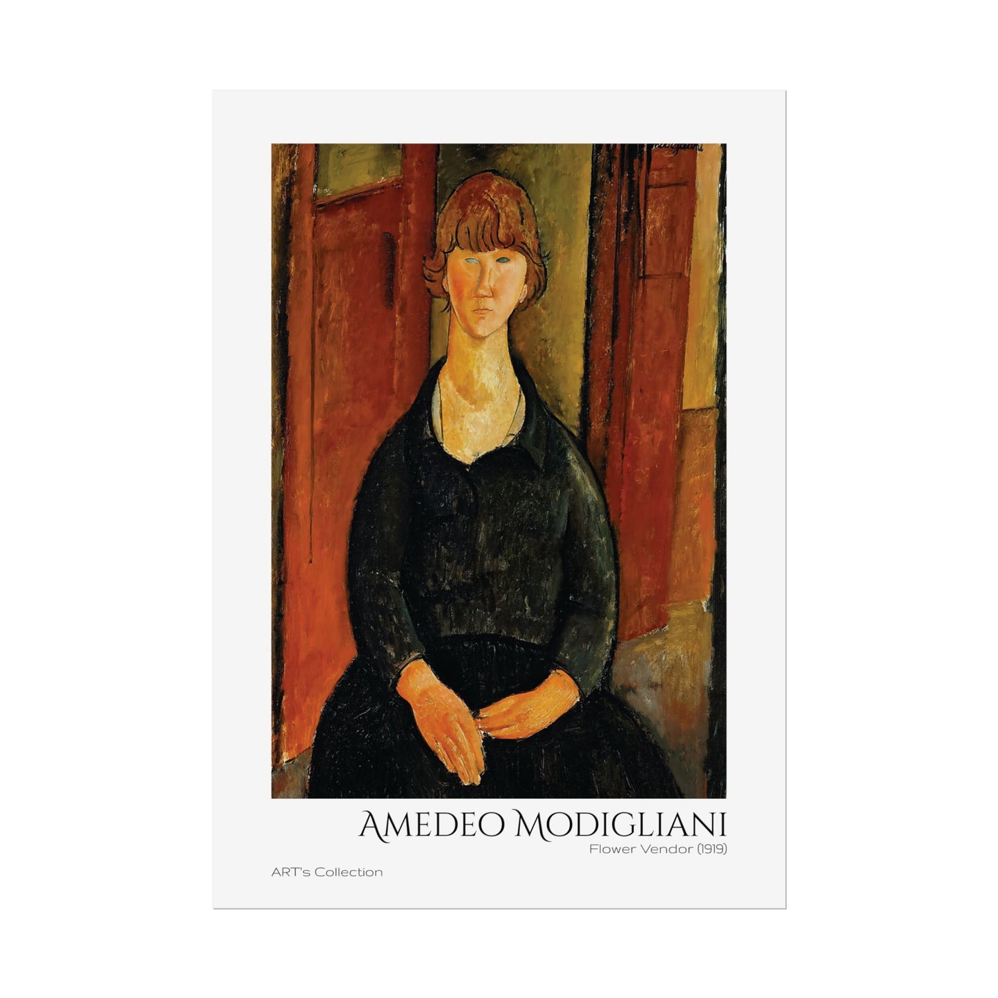 Flower Vendor (1919) by Amedeo Modigliani / Affiche imprimée - Série ART's Collection