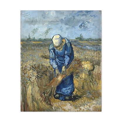 Peasant Woman Binding Sheaves (After Millet) by Vincent van Gogh  / Reproduction Fine Art sur Toile / Epaisseur 3,2cm - 1'25 po