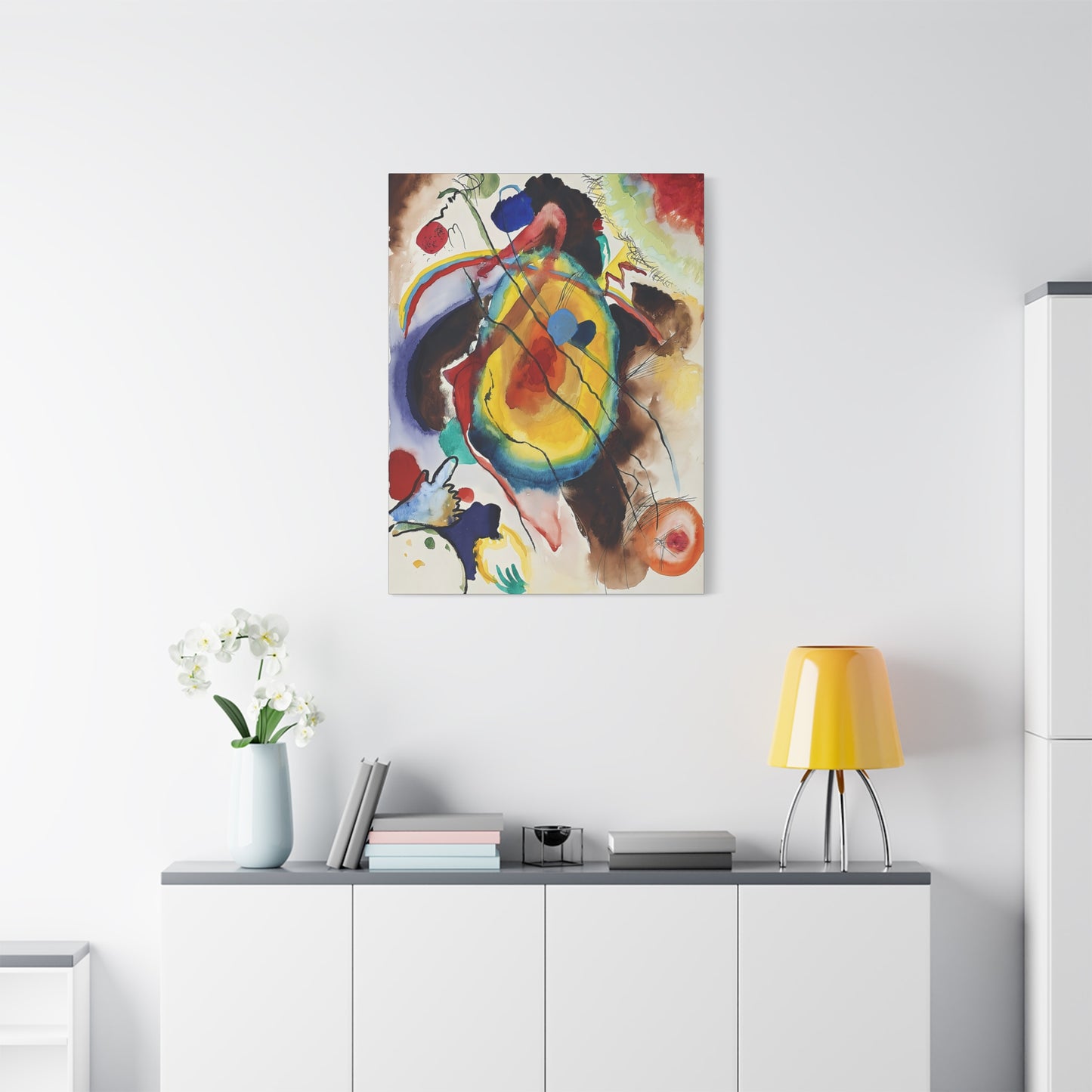 Entwurf zu einem Wandbild für Edwin R. Campbell (1914)  by Wassily Kandinsky / Reproduction Fine Art sur Toile / Epaisseur 3,2cm - 1'25 po