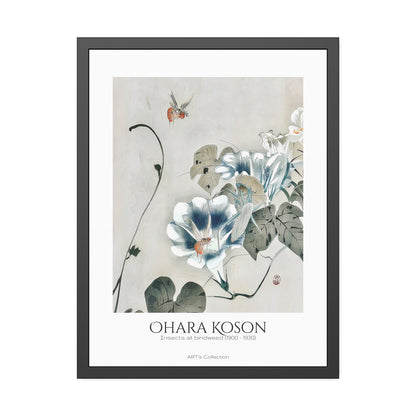 Insects at bindweed (1900 - 1930) by Ohara Koson / Affiche Encadrée série ART's Collection