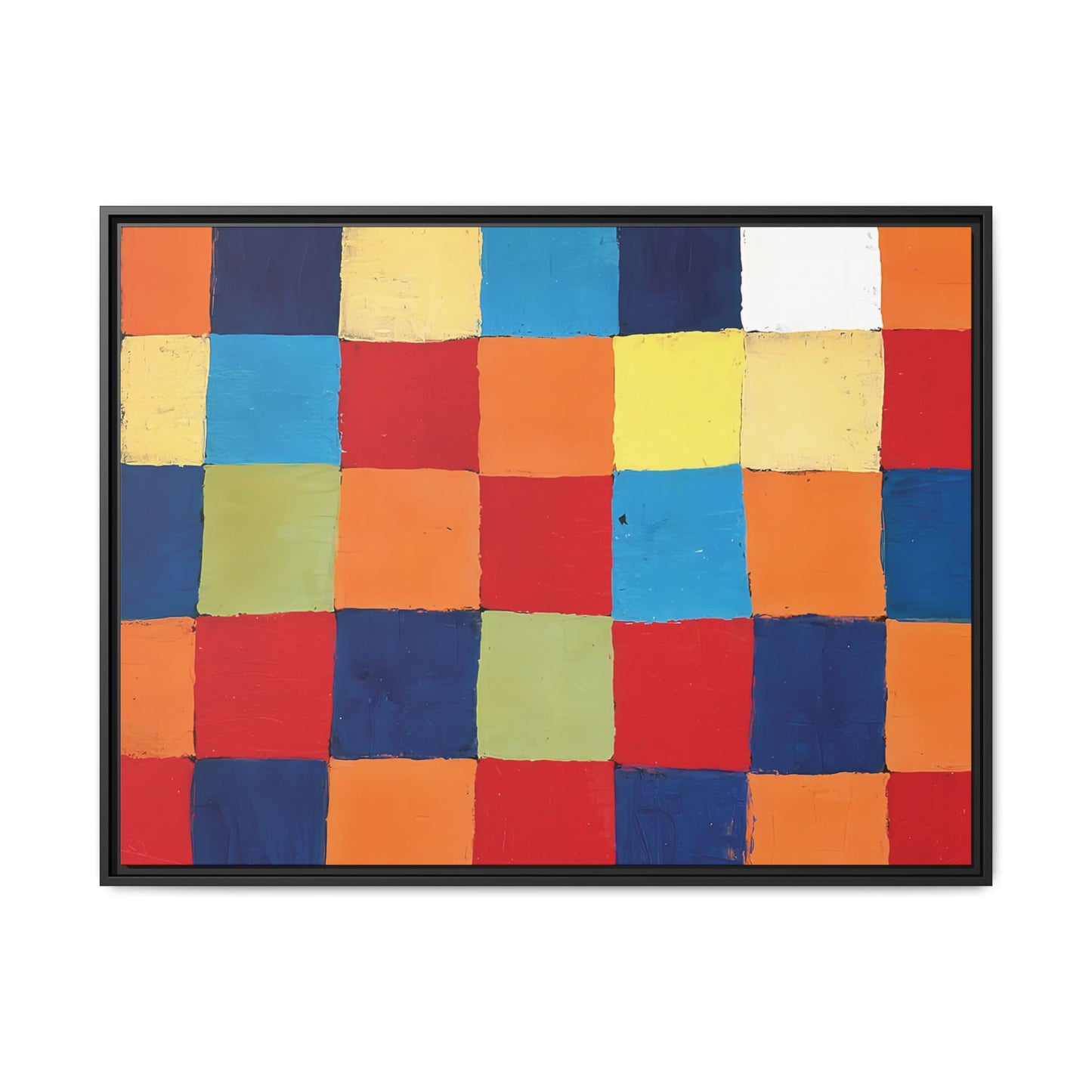 Color chart Qu1 (1930) by Paul Klee / Toile encadrée sur caisse américaine