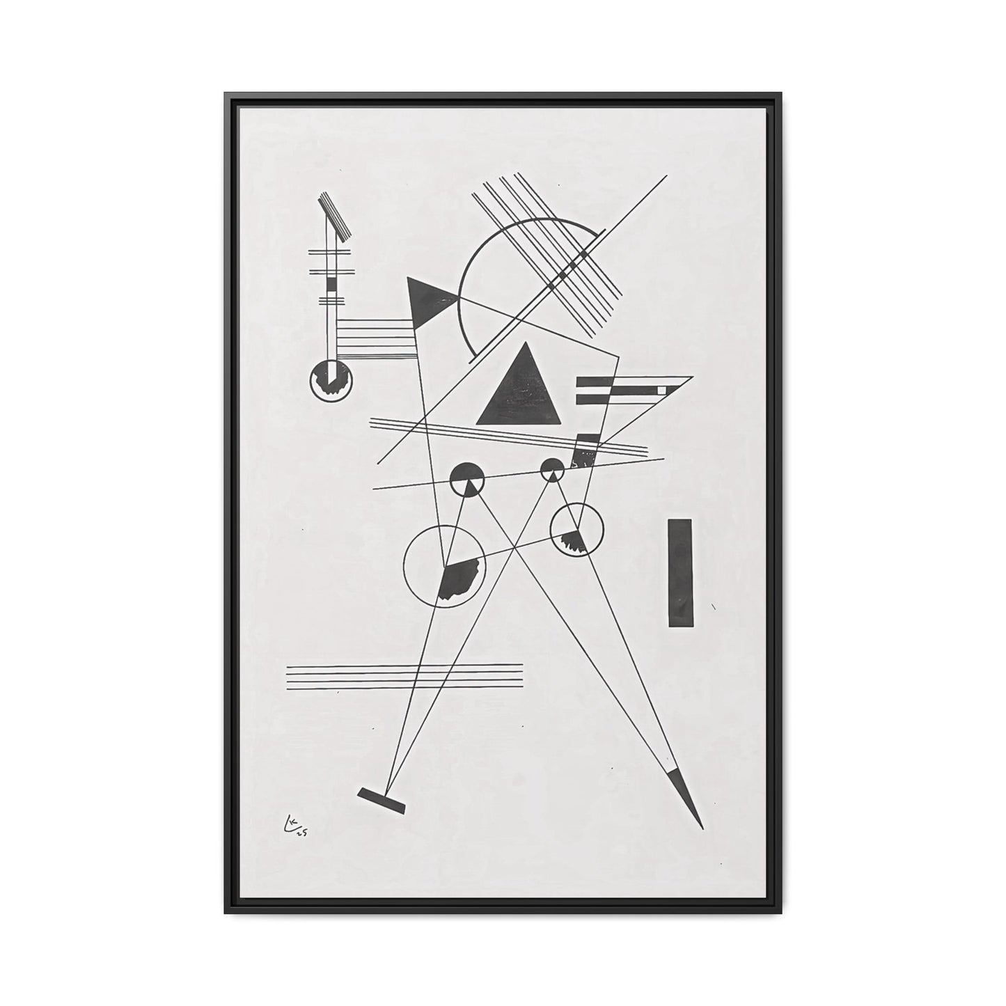 Wassily Kandinsky / Lithographie No. 1 (1925) / Toile encadrée sur caisse américaine