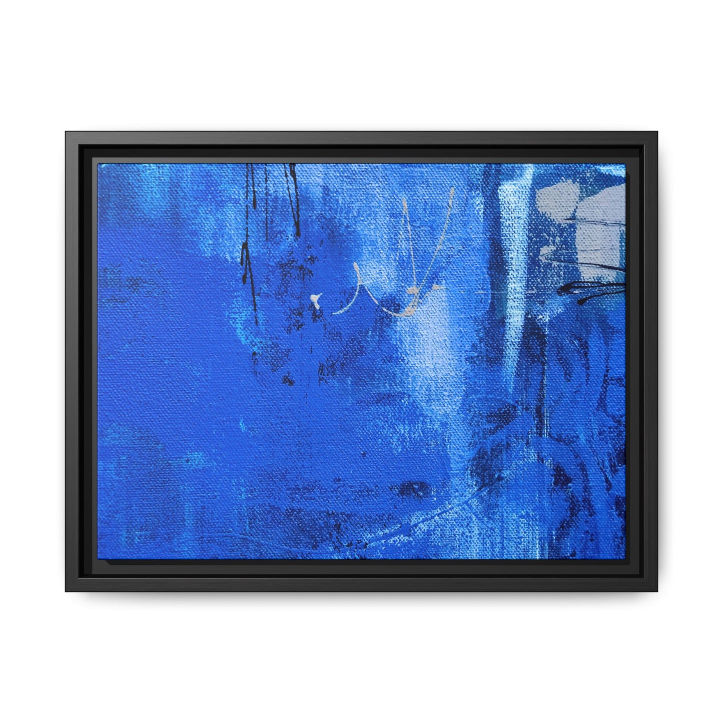 Tableau Beaux Arts Bleu Intense "Série Sign Collections" / Toile encadrée sur caisse américaine