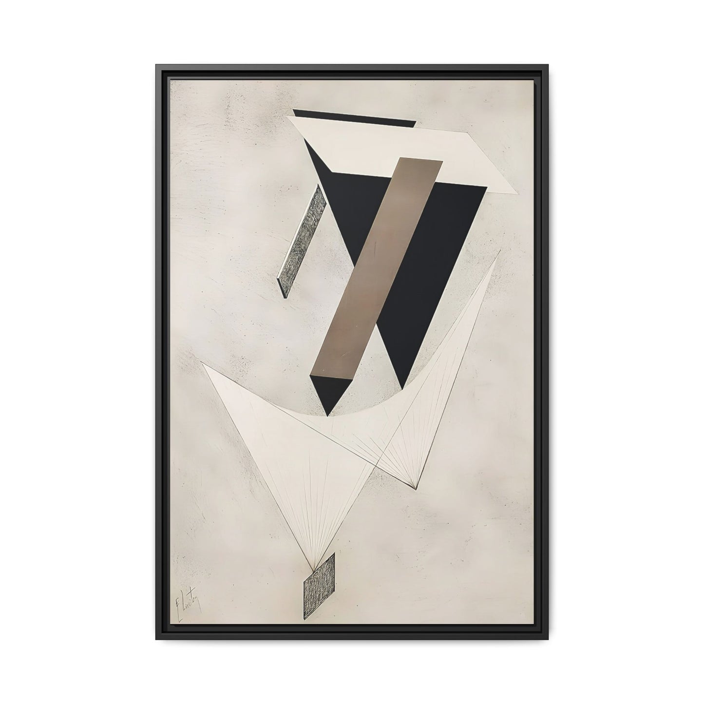 Kestnermappe Proun, Rob. Levnis and Chapman GmbH Hannover #4 (1923) by El Lissitzky / Toile encadrée sur caisse américaine