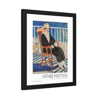 Jeune fille au balcon sur la mer (1918) by Henri Matisse  / Affiche Encadrée série ART's Collection
