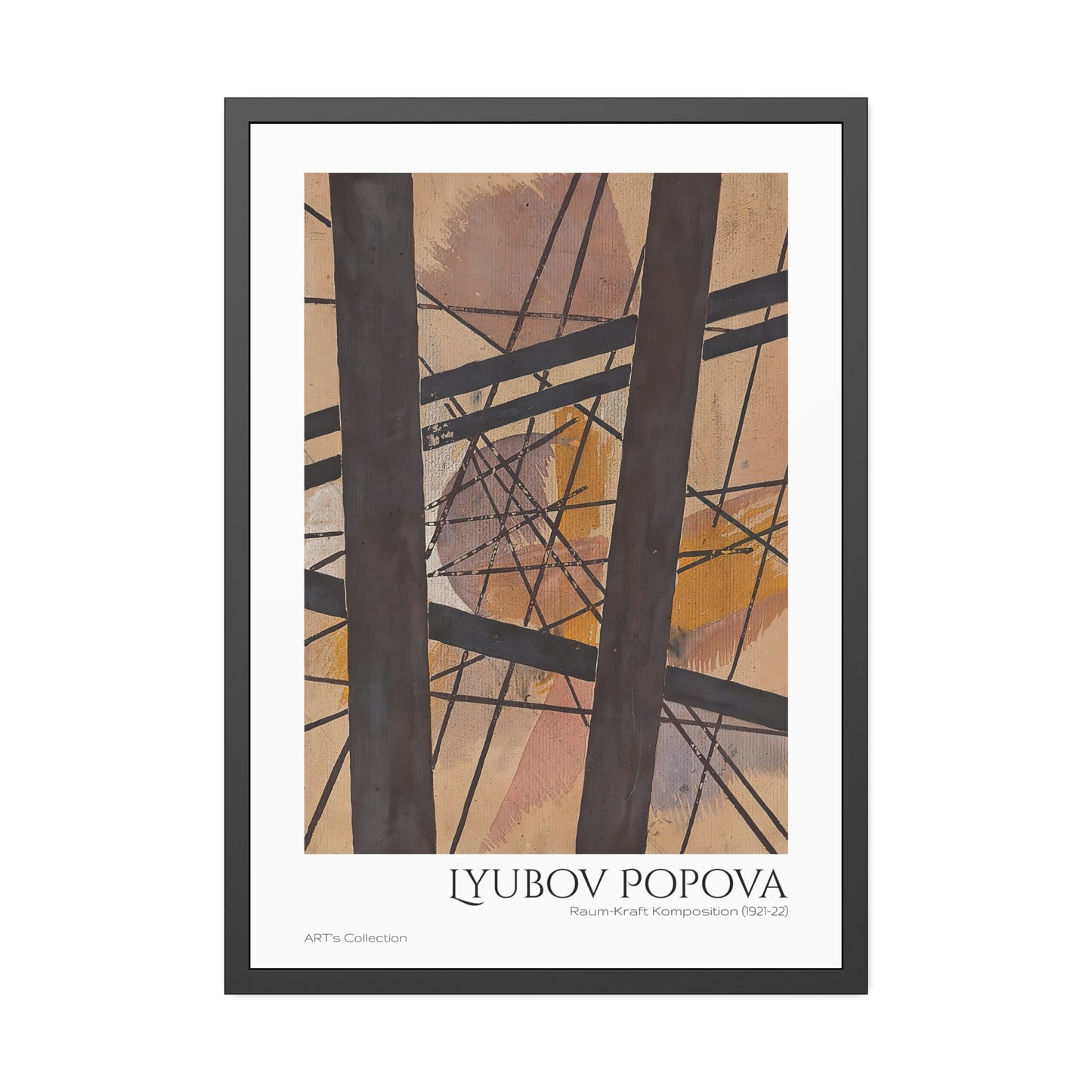 Raum-Kraft Komposition (1921-22) by Lyubov Popova  / Affiche Encadrée série ART's Collection