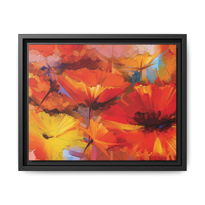 Tableau Floral Coquelicot "Série Sign Collections" / Toile encadrée sur caisse américaine