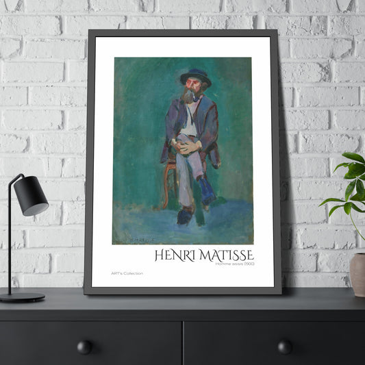 Homme assis (1900) by Henri Matisse  / Affiche Encadrée série ART's Collection